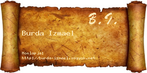 Burda Izmael névjegykártya